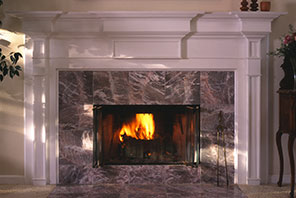 Fireplace millwork and moulding detail