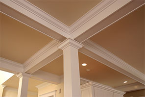Architectural moulding and ceiling trim detail