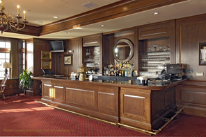 Commercial hardwood bar millwork